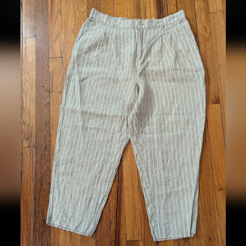 Madewell Linen Striped Pants